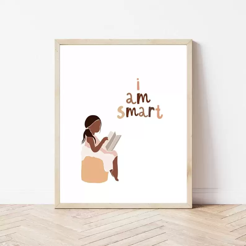 Dilly Curls, “I Am Smart” Wall Art