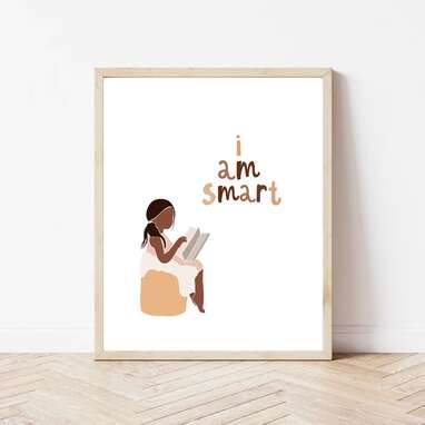 Dilly Curls, "I Am Smart" Wall Art