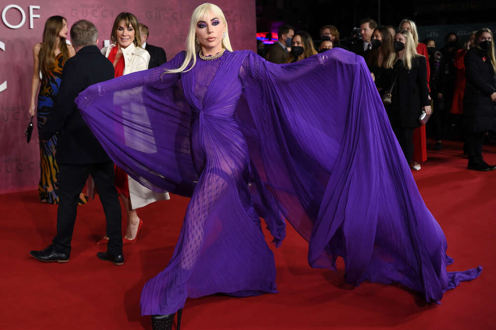 Lady Gaga Wows In Red Gown At 'House Of Gucci's Milan Premiere
