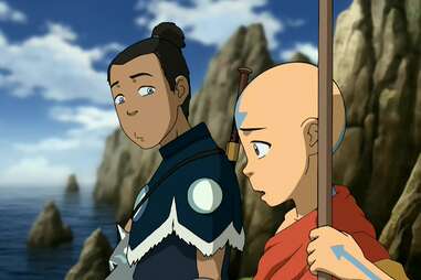 avatar the last airbender, sokka and aang