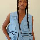 Utility Vest in Sky