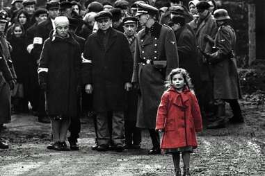 Schindler's List girl in red coat