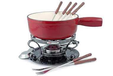 cast iron fondue set