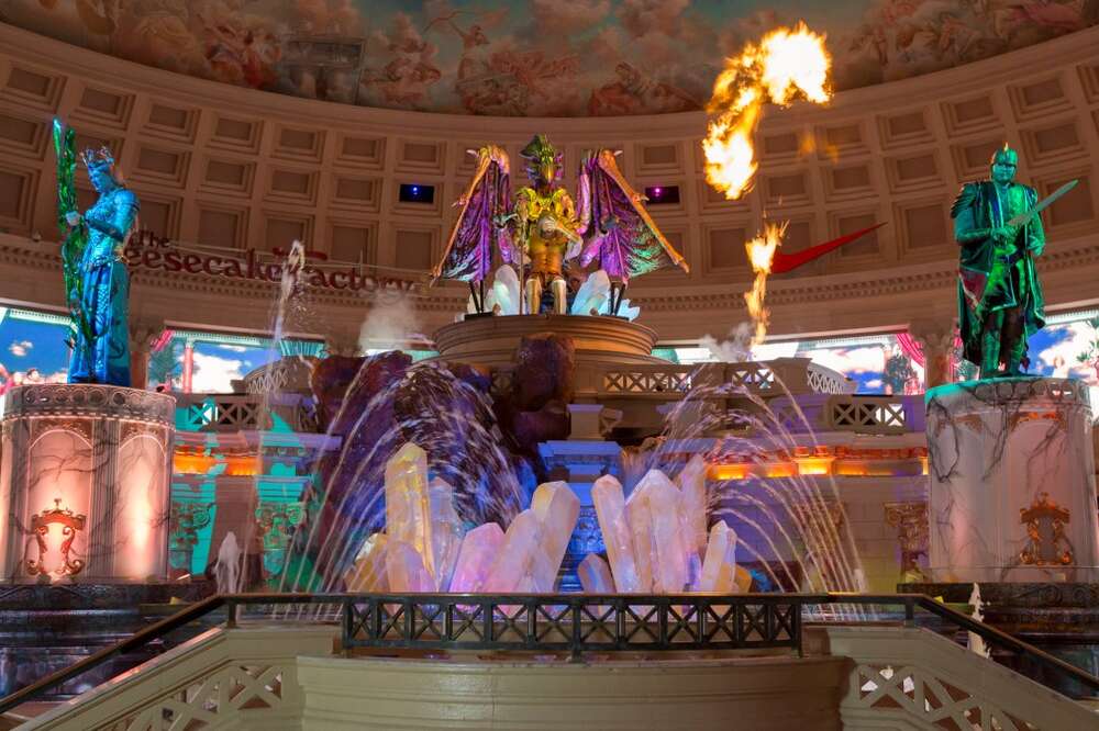 Forum Shops & Fall of Atlantis Show at Caesars Palace Las Vegas