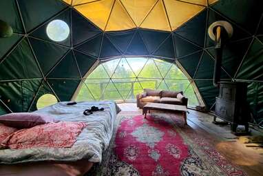 Rustic geodesic dome near Asheville