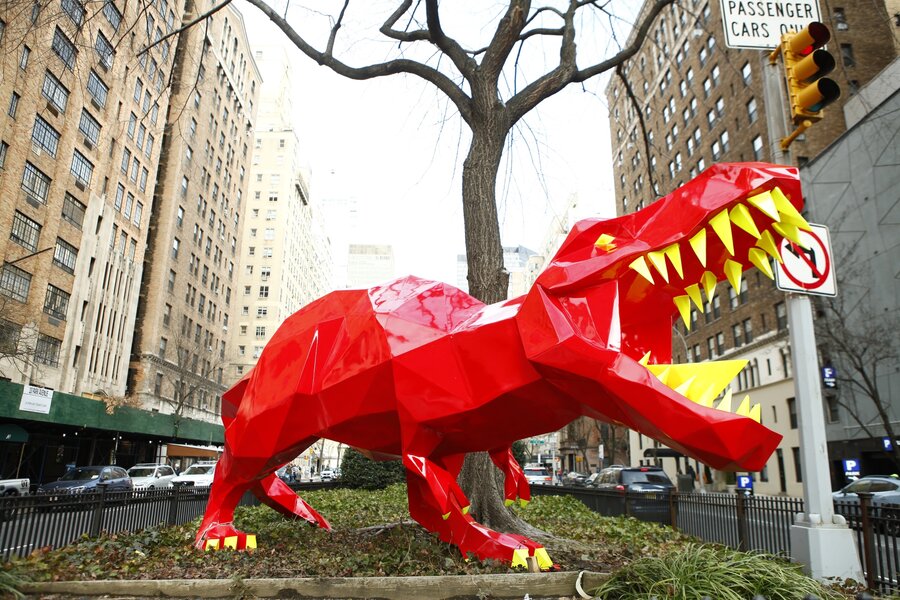 Geometric Animal Sculptures Exhibit On NYC's Park Avenue