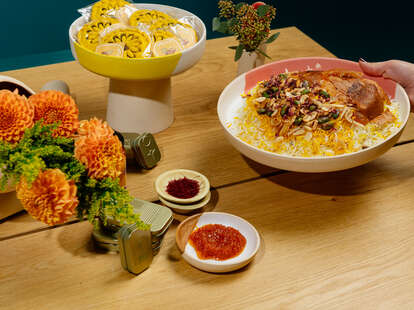 saffron table spread