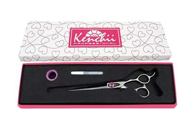 Straight edge dog grooming scissors: Kenchii Straight Dog Grooming Scissors