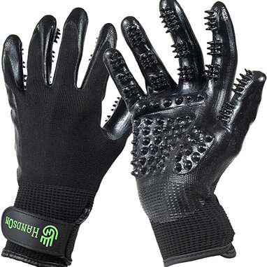 Grooming glove: HandsOn Pet Grooming Gloves