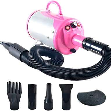 Blow dryer: SHELANDY 3.2HP Stepless Adjustable Speed Pet Hair Force Dryer