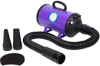 Best blow dryer with an extra-long hose: Flying Pig Flying One High Velocity Dog Grooming Dryer