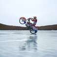motorcycle on ice