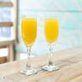 two mimosa drinks