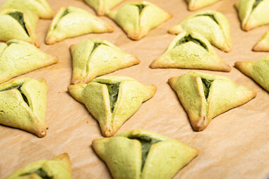 Matcha-flavored Hamantaschen at Breads Bakery