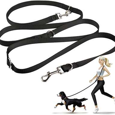 Dark Brown - Hands Free Dog Braided Rope Leash