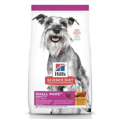Senior dog food for small breeds: Hill's Science Diet Adult 7+ Small Paws Chicken Meal, Barley & Brown Rice Recipe Dry Dog Food