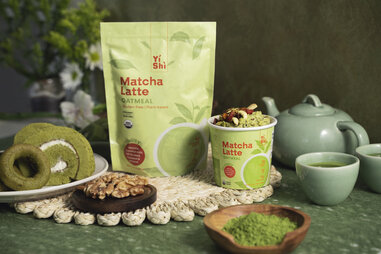 matcha latte oatmeal asian yishi foods