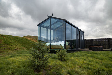 northern lights iceland cabin