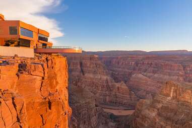 a glass skywalk over the Grand Canyon