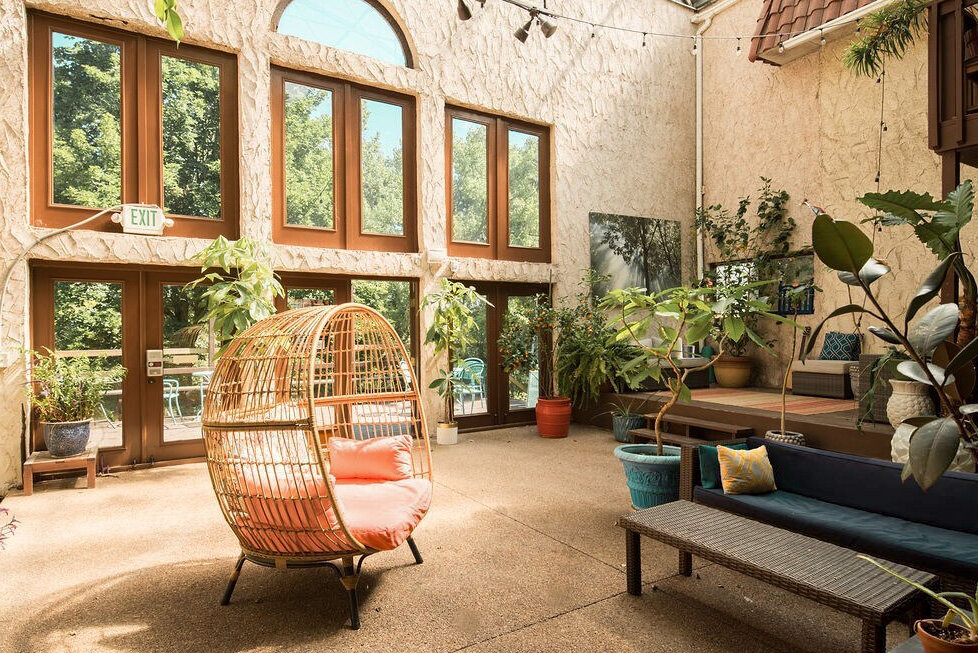 Colorado apartment with indoor tropical garden