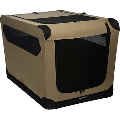 Best travel crate for big dogs: Amazon Basics Folding Soft Kennel