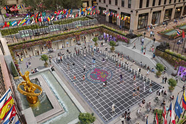 Roller rink at Rockefeller Center