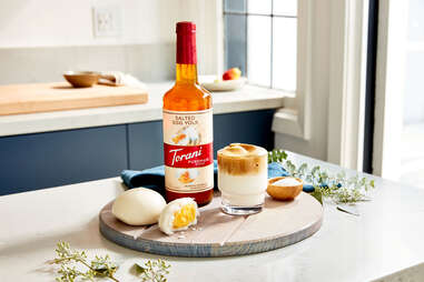 salted egg yolk torani syrup coffee