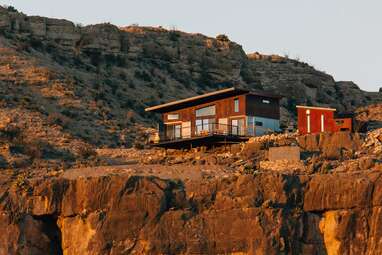 Modern home perched on a 3,000-foot cliff