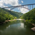 rafters beneath the new river gorge bridge