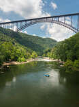 rafters beneath the new river gorge bridge