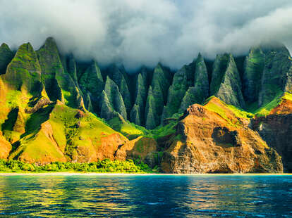 immense island cliffs near the sea