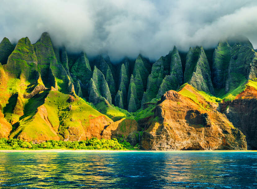 immense island cliffs near the sea