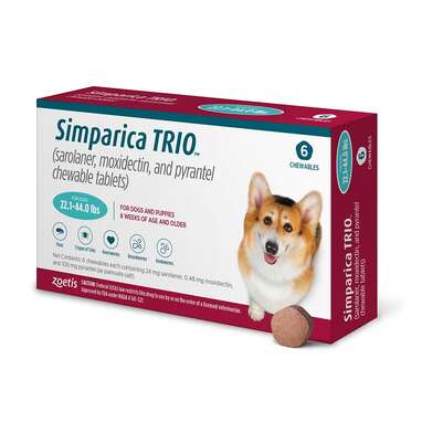 Tick pills for dogs: Simparica Trio Chewable Tablet for Dogs