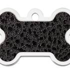 Quick-Tag Large Leather Look Bone Personalized Engraved Pet ID Tag