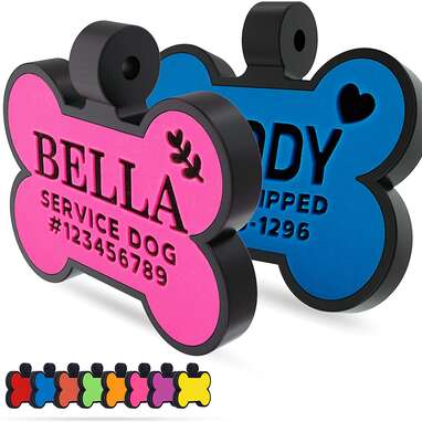 Be Burgundy Glow in The Dark Durable Silicone Pet ID Tag