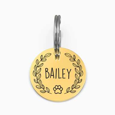 TagWorks Boutique Collection Paw Personalized Pet ID Tag in Silver, Size: Large | PetSmart