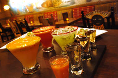 a table of margaritas