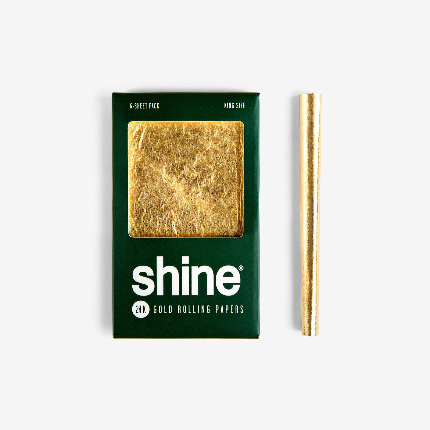 Shine 24k Gold King Size Rolling Papers, 6 Sheet Pack