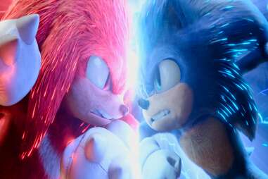 knuckles and sonic in sonic the hedgehog 2