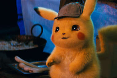 detective pikachu, pikachu in a detective hat
