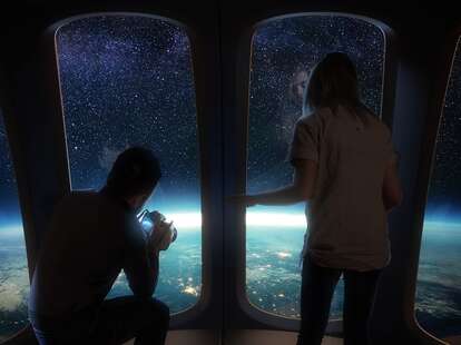 Balloon ride to space