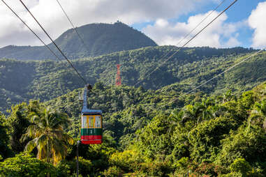 Teleferico in Puerto Plata over lush mountains