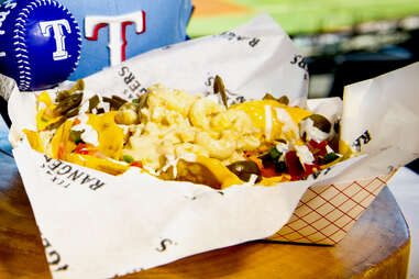 City of Arlington on X: Trying out the new food that will be offered at  @GlobeLifeField this @Rangers season. There are 6 new items, including the Boomstick  Burger, Brisket Croissant, Corn Ribs