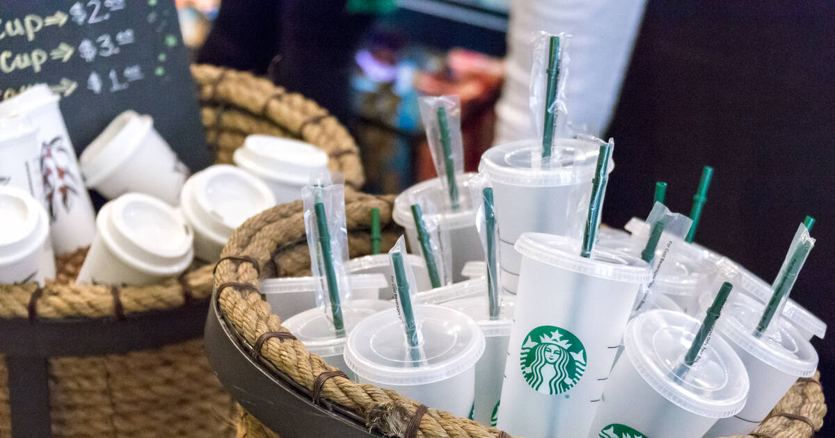 Starbucks Reusable 3 Hard Plastic Venti 24 oz Frosted Ice Cold Drink Cup  With Lid and Green Straw w/Stopper