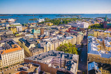 Aerial view of Helsinki, Finland