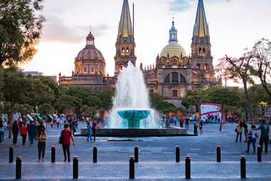 At the Plaza de la liberacion in Guadalajara, Mexico