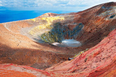 crater of volcano in Vulcano Island