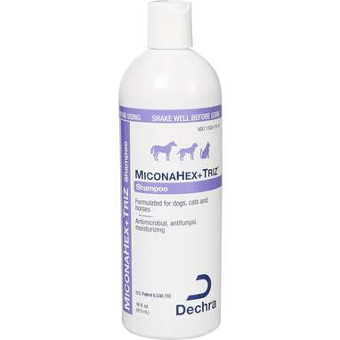 Best moisturizing itch relief: Dechra MiconaHex + Triz Medicated Shampoo for Dogs & Cats