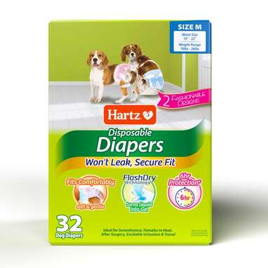 Hartz Disposable Dog Diapers for Female and Male Dogs or Puppies