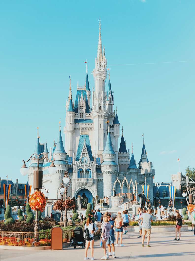 people walking near Cinderella's Castle in Disney World